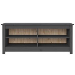 vidaXL Kenkäpenkki harmaa 110x38x45,5 cm täysi mänty hinta ja tiedot | Kenkäkaapit ja -hyllyt | hobbyhall.fi