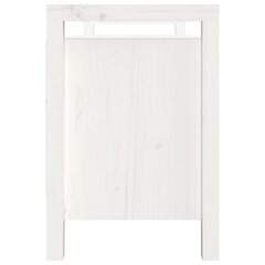 vidaXL Eteisen penkki valkoinen 110x40x60 cm täysi mänty hinta ja tiedot | Kenkäkaapit ja -hyllyt | hobbyhall.fi