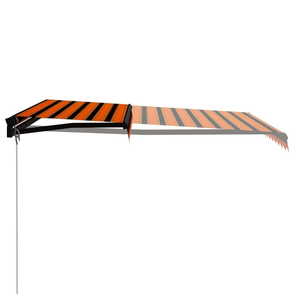 vidaXL Manuaalisesti sisäänkelattava markiisi 300x250cm oranssi/ruskea hinta ja tiedot | Aurinkovarjot ja markiisit | hobbyhall.fi