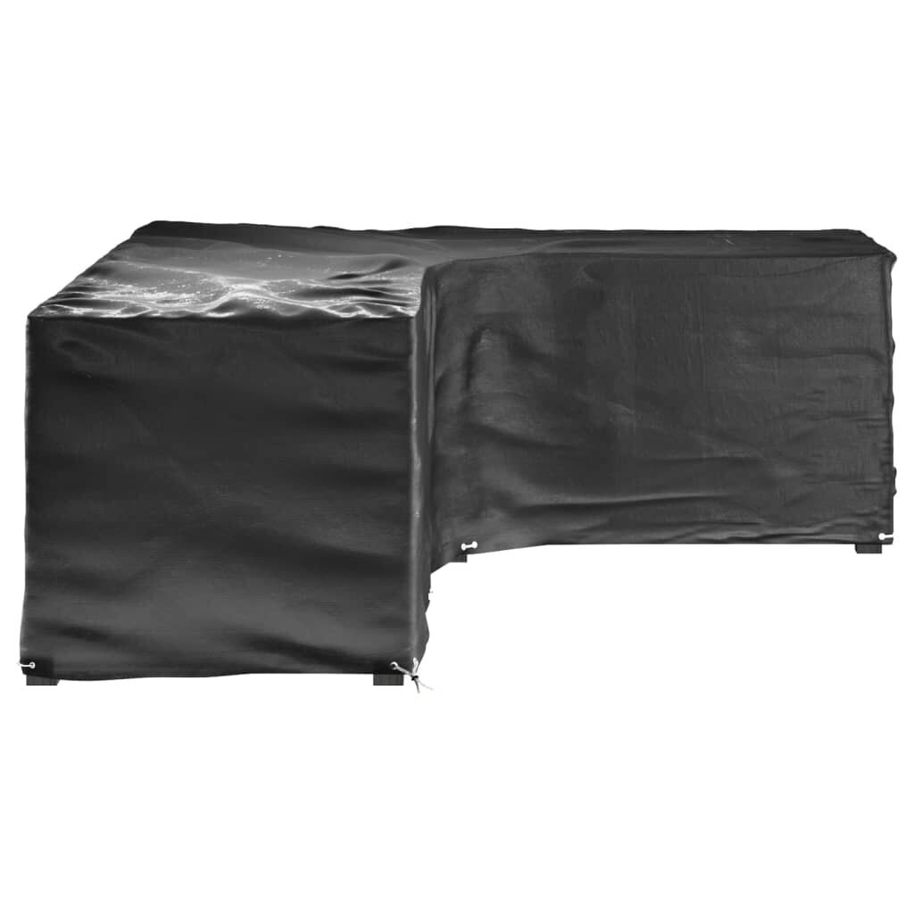 vidaXL Ulkokalustesuojat 2 kpl L-muoto 16 purjerengasta 260x210x80 cm hinta ja tiedot | Istuintyynyt, pehmusteet ja päälliset | hobbyhall.fi