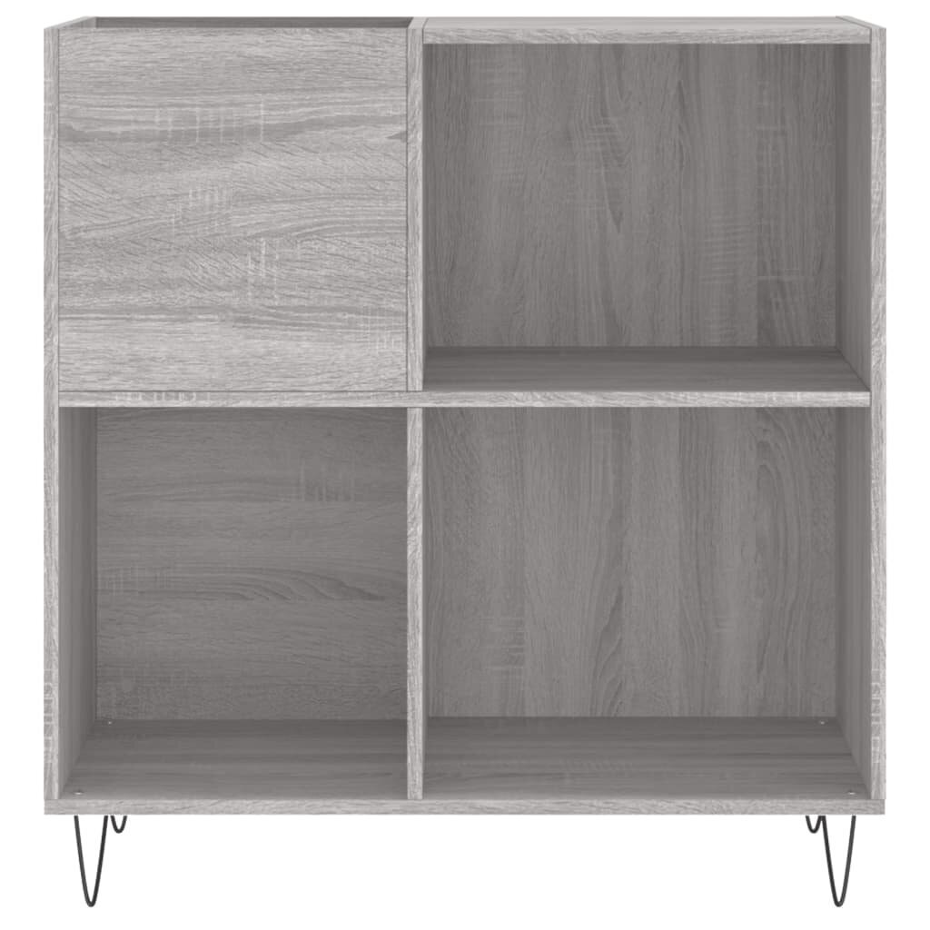 vidaXL LP-levyjen säilytyskaappi harmaa Sonoma 84,5x38x89 cm puu hinta ja tiedot | Kaapit | hobbyhall.fi