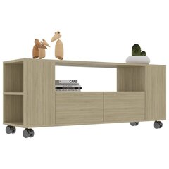 vidaXL TV-taso Sonoma-tammi 120x35x48 cm tekninen puu hinta ja tiedot | TV-tasot | hobbyhall.fi