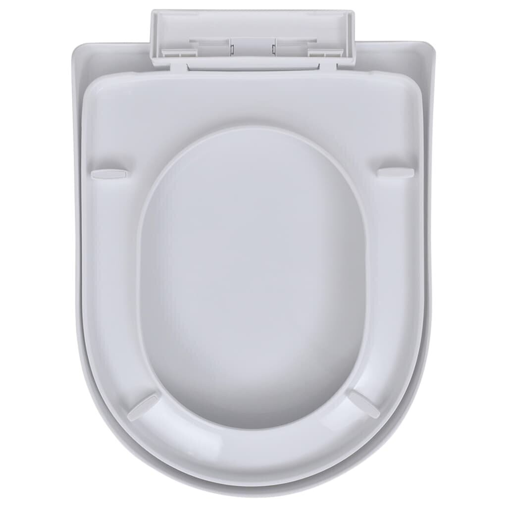 vidaXL WC-istuimet soft-close kansilla 2 kpl muovi valkoinen hinta ja tiedot | WC-istuimen lisätarvikkeet | hobbyhall.fi