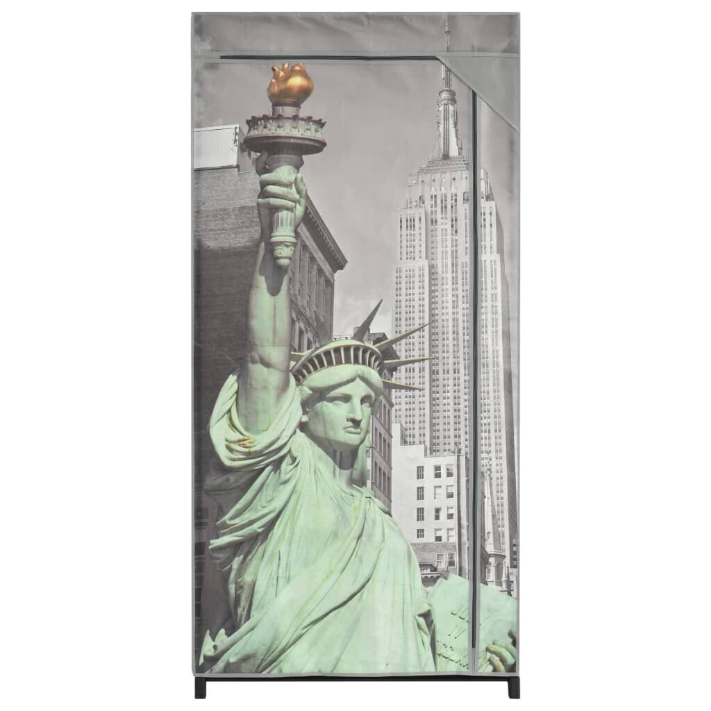 vidaXL Vaatekaappi New York 75x45x160 cm kangas hinta ja tiedot | Kaapit | hobbyhall.fi