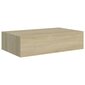 vidaXL Seinälaatikkohyllyt 2 kpl tammi 40x23,5x10 cm MDF hinta ja tiedot | Hyllyt | hobbyhall.fi