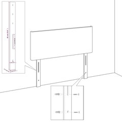 2 kpl. sängynpääty vidaXL, pinkki hinta ja tiedot | Sängyt | hobbyhall.fi