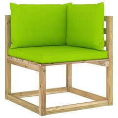 Puutarhakulmasohva tyynyillä, vihreä hinta ja tiedot | Puutarhatuolit | hobbyhall.fi