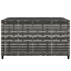 vidaXL Puutarhapöytä harmaa 50x50x30 cm polyrottinki hinta ja tiedot | Puutarhapöydät | hobbyhall.fi