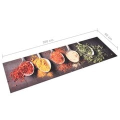 vidaXL Keittiön pestävä lattiamatto Spoons 60x300 cm hinta ja tiedot | Isot matot | hobbyhall.fi