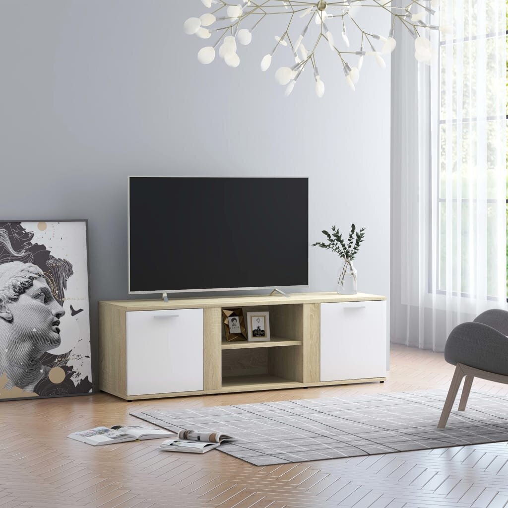 TV-kaappi, 120x34x37cm, ruskea hinta ja tiedot | TV-tasot | hobbyhall.fi