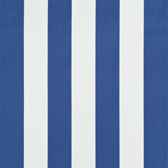 vidaXL Sisäänkelattava markiisi 350x150 cm sininen ja valkoinen hinta ja tiedot | Aurinkovarjot ja markiisit | hobbyhall.fi