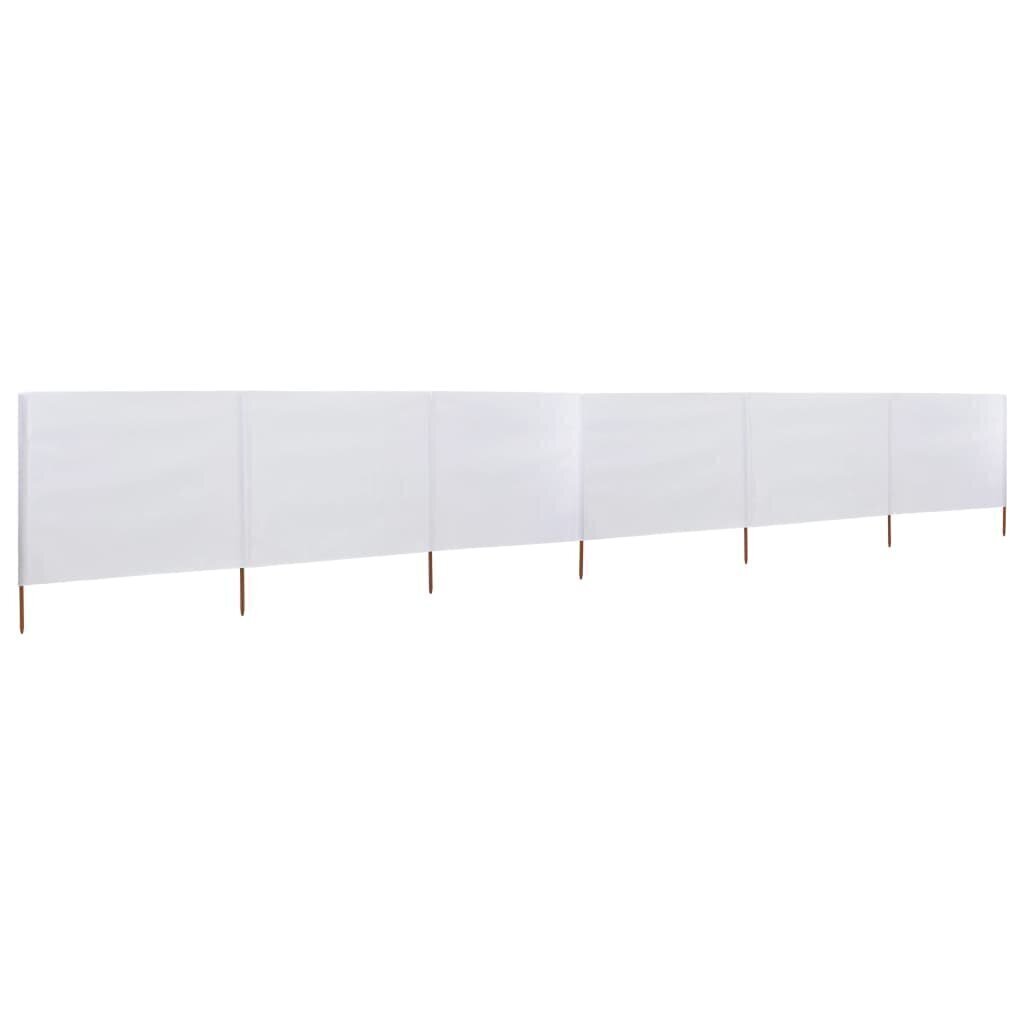 vidaXL Tuulensuojakangas 6 paneelilla 800 x 80 cm valkoinen hinta ja tiedot | Aurinkovarjot ja markiisit | hobbyhall.fi