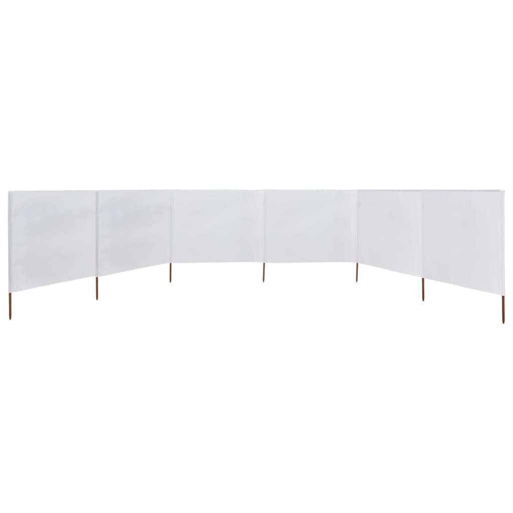 vidaXL Tuulensuojakangas 6 paneelilla 800 x 80 cm valkoinen hinta ja tiedot | Aurinkovarjot ja markiisit | hobbyhall.fi