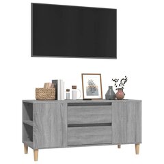 vidaXL TV-taso harmaa Sonoma 102x44,5x50 cm tekninen puu hinta ja tiedot | TV-tasot | hobbyhall.fi