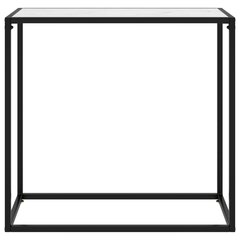 vidaXL Konsolipöytä valkoinen 80x35x75 cm karkaistu lasi hinta ja tiedot | Sohvapöydät | hobbyhall.fi