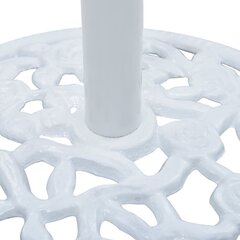 vidaXL Päivänvarjon alusta valkoinen 12 kg 48 cm valurauta hinta ja tiedot | Aurinkovarjot ja markiisit | hobbyhall.fi