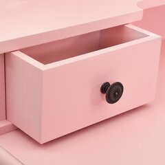 Kampauspöytäsetti 80x69x141 cm pinkki hinta ja tiedot | Peilipöydät | hobbyhall.fi