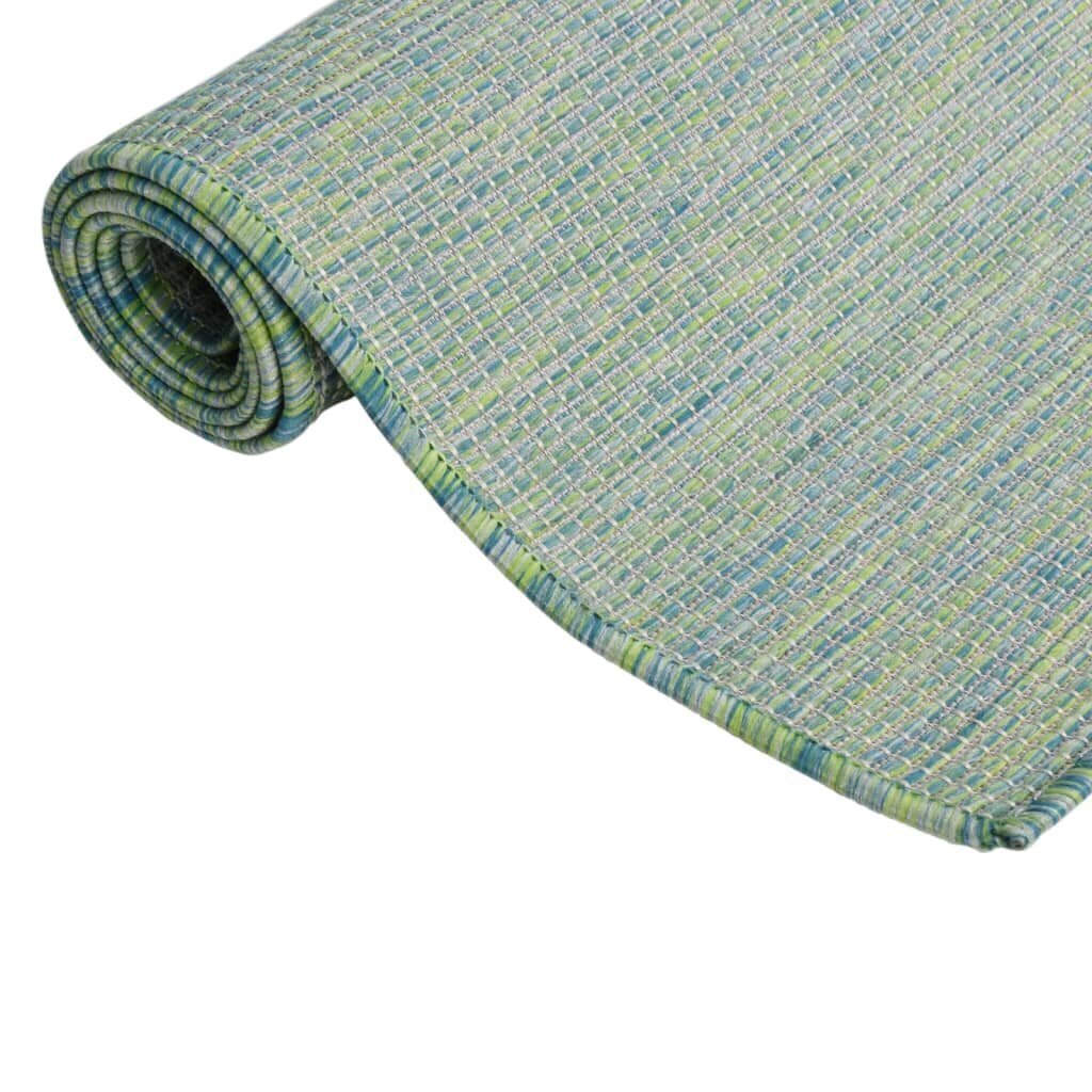 vidaXL Ulkomatto Flatweave 200x280 cm turkoosi hinta ja tiedot | Isot matot | hobbyhall.fi