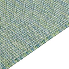 vidaXL Ulkomatto Flatweave 200x280 cm turkoosi hinta ja tiedot | Isot matot | hobbyhall.fi