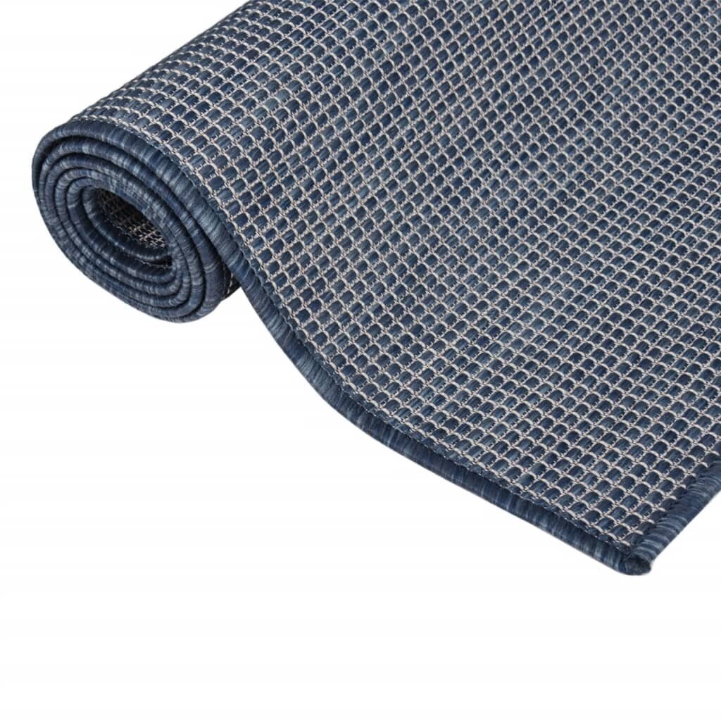 vidaXL Ulkomatto Flatweave 200x280 cm sininen hinta ja tiedot | Isot matot | hobbyhall.fi