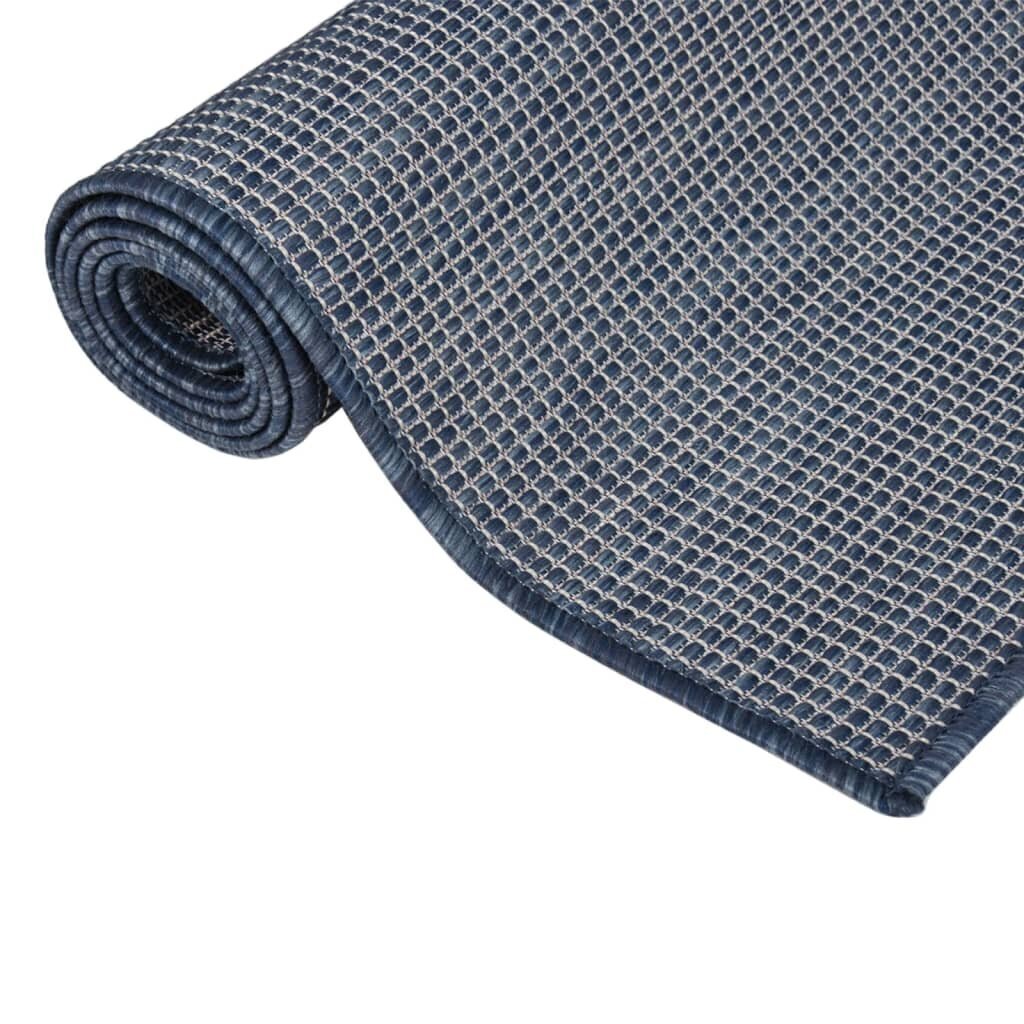 vidaXL Ulkomatto Flatweave 140x200 cm sininen hinta ja tiedot | Isot matot | hobbyhall.fi