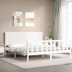 Sänky vidaXL, 180x200 cm, valkoinen hinta ja tiedot | Sängyt | hobbyhall.fi