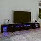 vidaXL TV-taso LED-valoilla musta 260x36,5x40 cm hinta ja tiedot | TV-tasot | hobbyhall.fi