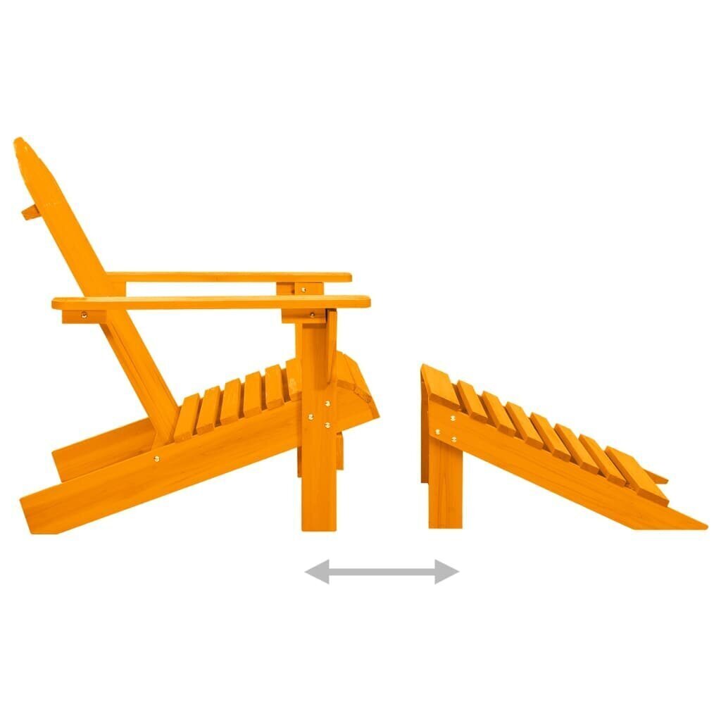 vidaXL Adirondack-puutarhatuoli rahilla täysi kuusi oranssi hinta ja tiedot | Puutarhatuolit | hobbyhall.fi