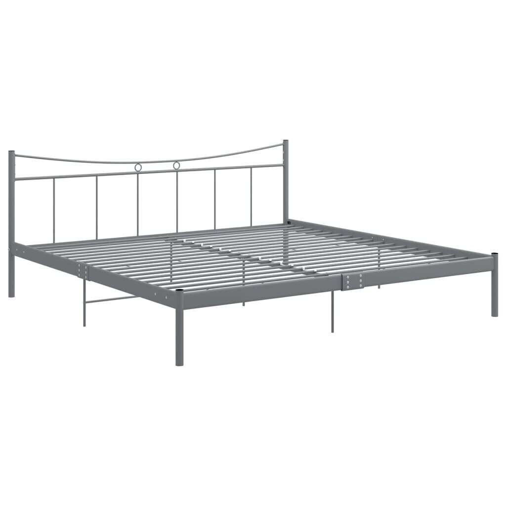 vidaXL Sängynrunko harmaa metalli 200x200 cm hinta ja tiedot | Sängyt | hobbyhall.fi