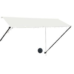 vidaXL Sisäänkelattava markiisi LEDillä 300x150 cm kerma hinta ja tiedot | Aurinkovarjot ja markiisit | hobbyhall.fi