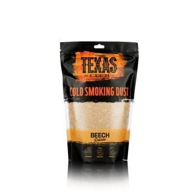 Pyökkipöly kylmäsavustamiseen Texas Club Dustbeech, 500 g hinta ja tiedot | Puuhiilet, briketit ja sytytystarvikkeet | hobbyhall.fi