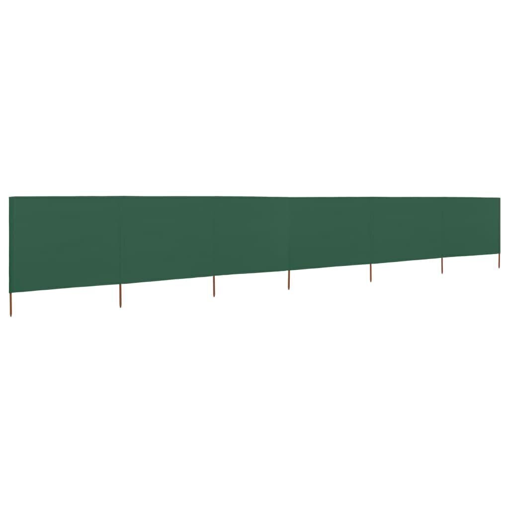 vidaXL Tuulensuojakangas 6 paneelilla 800x120 cm vihreä hinta ja tiedot | Aurinkovarjot ja markiisit | hobbyhall.fi