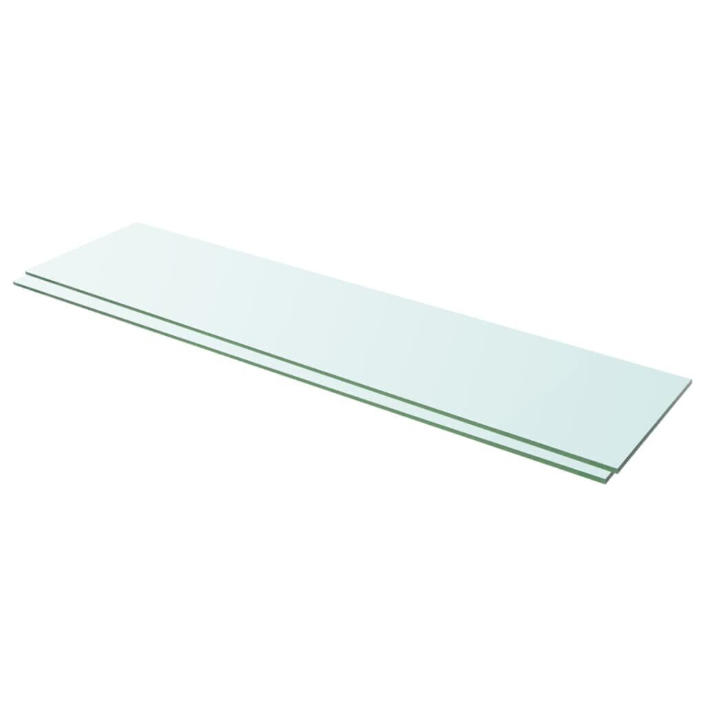 vidaXL Hyllyt 2 kpl kirkas lasi 100x25 cm hinta ja tiedot | Hyllyt | hobbyhall.fi