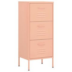 vidaXL Varastokaappi pinkki 42,5x35x101,5 cm teräs hinta ja tiedot | Olohuoneen kaapit ja lipastot | hobbyhall.fi