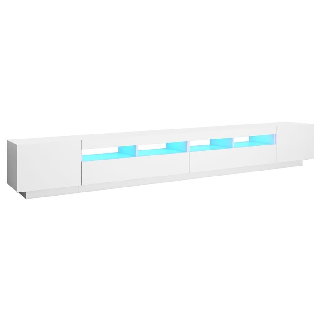 vidaXL TV-taso LED-valoilla valkoinen 300x35x40 cm hinta ja tiedot | TV-tasot | hobbyhall.fi