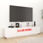 vidaXL TV-taso LED-valoilla valkoinen 180x35x40 cm hinta ja tiedot | TV-tasot | hobbyhall.fi