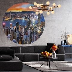 WallArt Tapetti ympyrä Skyline by Night 190 cm hinta ja tiedot | Valokuvatapetit | hobbyhall.fi