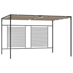 vidaXL Huvimaja sisäänvedettävä katto 3x4x2,3 m taupe 180 g/m² hinta ja tiedot | Puutarhapaviljongit | hobbyhall.fi