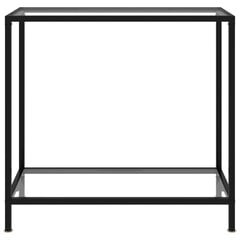 vidaXL Konsolipöytä läpinäkyvä 80x35x75 cm karkaistu lasi hinta ja tiedot | Sohvapöydät | hobbyhall.fi