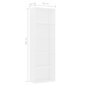 vidaXL 5-tasoinen kirjahylly valkoinen 60x30x189 cm lastulevy hinta ja tiedot | Hyllyt | hobbyhall.fi