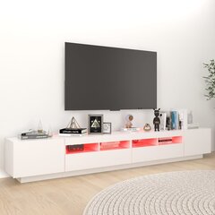 vidaXL TV-taso LED-valoilla valkoinen 260x35x40 cm hinta ja tiedot | TV-tasot | hobbyhall.fi