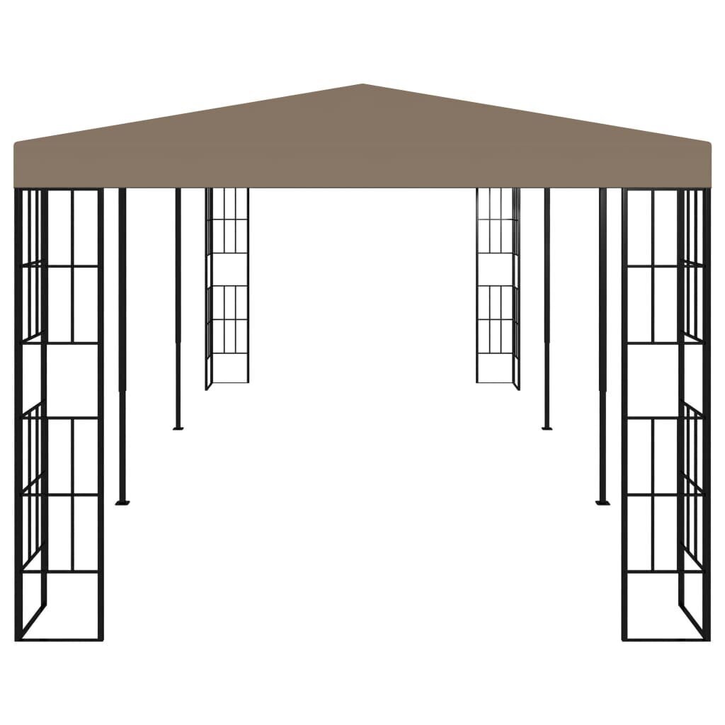 vidaXL Huvimaja 6x3 m harmaanruskea hinta ja tiedot | Puutarhapaviljongit | hobbyhall.fi