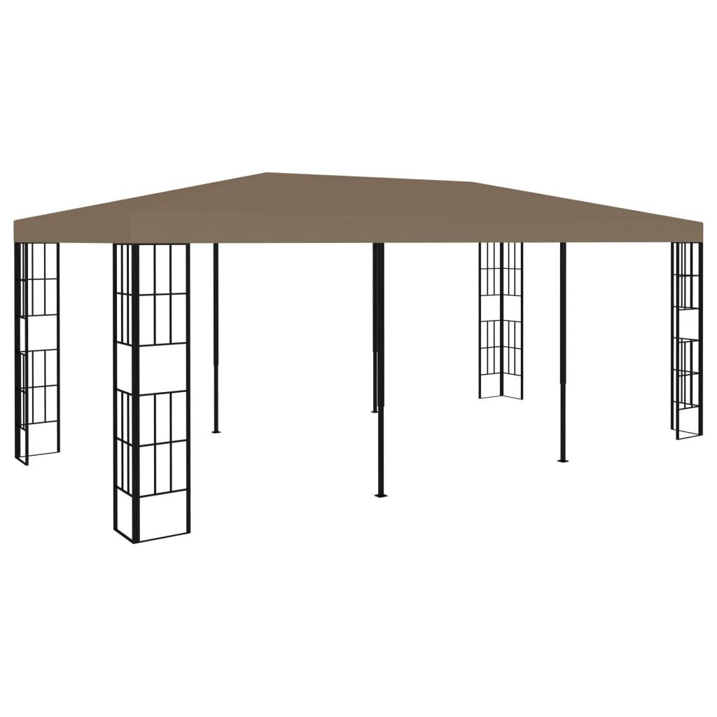 vidaXL Huvimaja 6x3 m harmaanruskea hinta ja tiedot | Puutarhapaviljongit | hobbyhall.fi