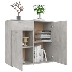 vidaXL Senkki betoninharmaa 80x36x75 cm lastulevy hinta ja tiedot | Olohuoneen kaapit ja lipastot | hobbyhall.fi