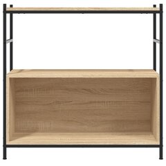 vidaXL Kirjahylly Sonoma-tammi 80x30x78,5 cm tekninen puu ja rauta hinta ja tiedot | Hyllyt | hobbyhall.fi