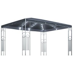 vidaXL Huvimaja LED-valonauhoilla 400x300 cm antrasiitti hinta ja tiedot | Puutarhapaviljongit | hobbyhall.fi