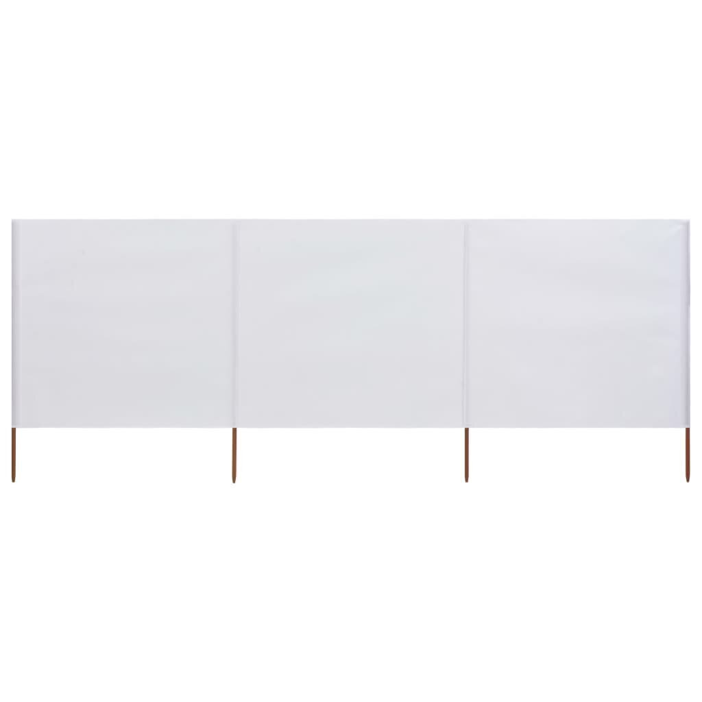 vidaXL Tuulensuojakangas 3 paneelilla 400 x 120 cm valkoinen hinta ja tiedot | Aurinkovarjot ja markiisit | hobbyhall.fi