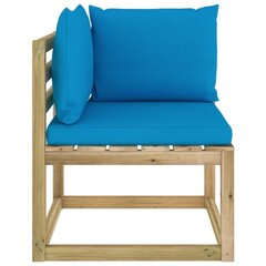 Kulmapuutarhasohvat tyynyillä, 2 kpl, sininen hinta ja tiedot | Puutarhatuolit | hobbyhall.fi