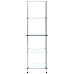 vidaXL 5-kerroksinen hylly läpinäkyvä 40x40x130 cm karkaistu lasi hinta ja tiedot | Hyllyt | hobbyhall.fi