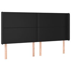 Sängynpäädy LEDillä, musta, 163x16x118/128 cm hinta ja tiedot | Sängyt | hobbyhall.fi